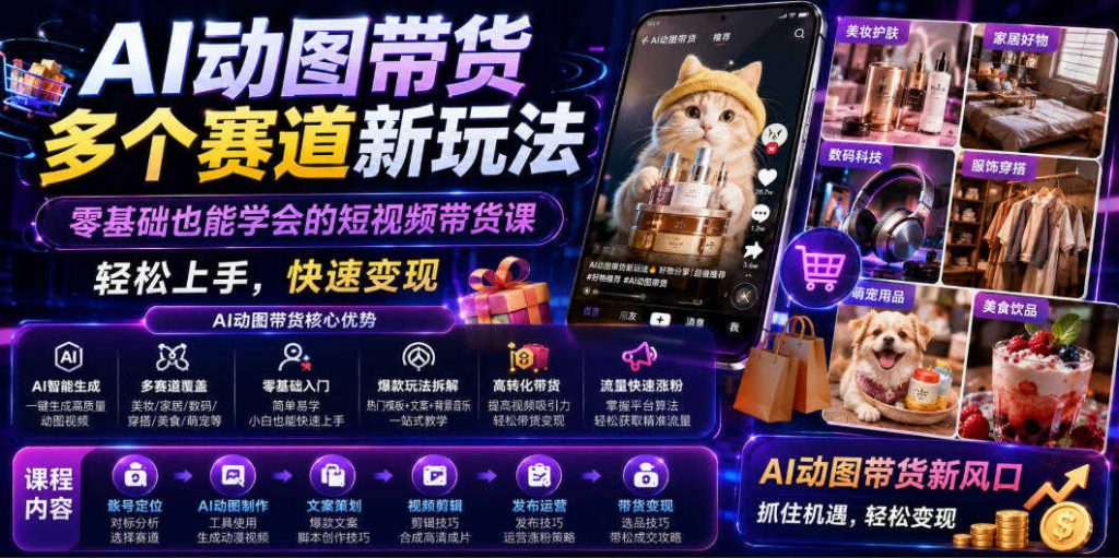 诺诺《AI动图带货多个赛道新玩法》-思维日记